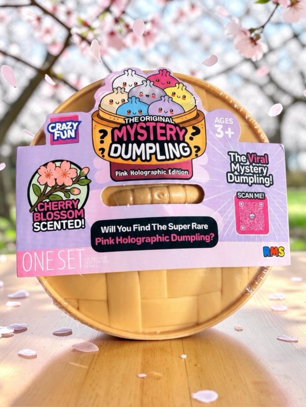 NEW Crazy Fun® Mystery Dumpling Pink Holographic Cherry Blossom Scented Edition